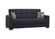 Denim dark blue chenille polyester sofa w/ storage by Casamode additional picture 8