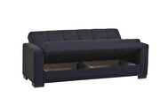 Denim dark blue chenille polyester sofa w/ storage by Casamode additional picture 9