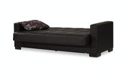 Black pu leatherette sofa w/ storage by Casamode additional picture 5