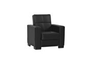 Black pu leatherette sofa w/ storage by Casamode additional picture 8