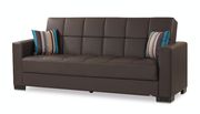 Brown leatherette sofa w/ storage additional photo 5 of 6