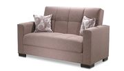 Brown chenille polyester sofa w/ storage by Casamode additional picture 7