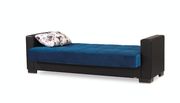 Emarald blue microfiber sofa w/ storage by Casamode additional picture 2