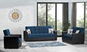 Emarald blue microfiber sofa w/ storage by Casamode additional picture 8
