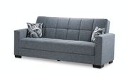 Gray chenille polyester sofa w/ storage additional photo 4 of 6