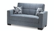 Gray chenille polyester sofa w/ storage by Casamode additional picture 7