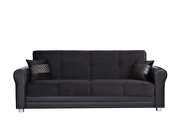 Black fabric modern sofa / sofa bed w/ storage by Casamode additional picture 2