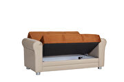 Microfiber fabric storage loveseat by Casamode additional picture 3