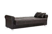 Brown leatherette sofa w/ storage additional photo 4 of 6