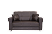 Brown leatherette sofa w/ storage by Casamode additional picture 5