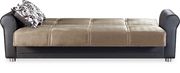 Dark beige microfiber sofa w/ storage by Casamode additional picture 2