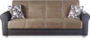 Dark beige microfiber sofa w/ storage by Casamode additional picture 4