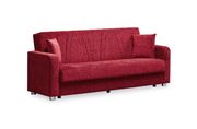 Chenille red fabric convertible sofa w/ storage by Casamode additional picture 7
