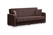 Chenille brown fabric convertible sofa w/ storage by Casamode additional picture 7