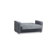 Chenille gray fabric convertible loveseat by Casamode additional picture 2