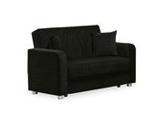 Chenille black fabric convertible sofa w/ storage by Casamode additional picture 6