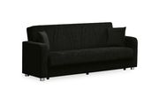 Chenille black fabric convertible sofa w/ storage by Casamode additional picture 7