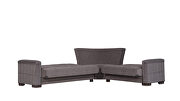 Fully reversible asphalt gray fabric sectional by Casamode additional picture 4