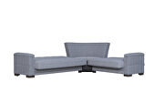 Fully reversible light gray fabric sectional by Casamode additional picture 4
