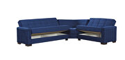 Fully reversible blue microfiber sectional sofa by Casamode additional picture 4