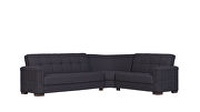 Fully reversible dark blue fabric sectional by Casamode additional picture 2