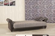 Modern brown fabric sofa bed w/ storage by Casamode additional picture 4