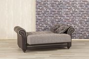 Modern brown fabric sofa bed w/ storage by Casamode additional picture 7