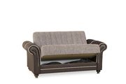 Modern brown fabric loveseat w/ storage by Casamode additional picture 3