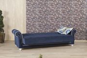 Modern blue microfiber sofa bed w/ storage by Casamode additional picture 4