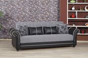 Modern gray fabric sofa bed w/ storage by Casamode additional picture 3