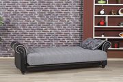 Modern gray fabric sofa bed w/ storage by Casamode additional picture 5