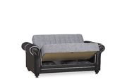 Modern gray fabric loveseat w/ storage by Casamode additional picture 3
