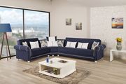 Modern dark blue sectional w/ bed/storage by Casamode additional picture 2