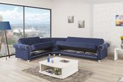 Modern dark blue sectional w/ bed/storage by Casamode additional picture 3