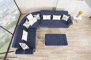 Modern dark blue sectional w/ bed/storage by Casamode additional picture 5