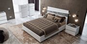 Led headboard modern platform bed in white / marble by Camelgroup Italy additional picture 11