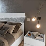 Led headboard modern platform bed in white / marble by Camelgroup Italy additional picture 9