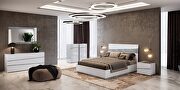 Led headboard modern platform king bed in white / marble by Camelgroup Italy additional picture 13