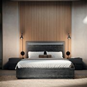 Matte dark gray contemporary bed made in Italy by Camelgroup Italy additional picture 2