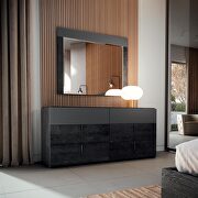 Matte dark gray contemporary bed made in Italy by Camelgroup Italy additional picture 7