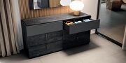 Matte dark gray contemporary dresser made in Italy by Camelgroup Italy additional picture 3