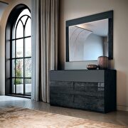 Matte dark gray contemporary king bed made in Italy by Camelgroup Italy additional picture 9