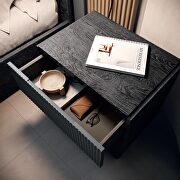 Matte dark gray contemporary night stand made in Italy by Camelgroup Italy additional picture 3