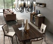Extension walnut / gold glossy dining table by Camelgroup Italy additional picture 3