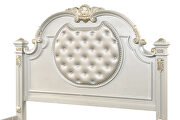 Traditional style queen bed in white finish wood by Cosmos additional picture 6