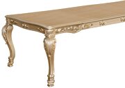 Transitional style dining table in gold finish wood by Cosmos additional picture 4
