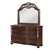Traditional style queen bed in cherry finish wood additional photo 3 of 3