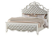 Contemporary style king bed in pearl finish wood by Cosmos additional picture 2