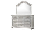 Glam mirrored panels bedroom set in silver by Cosmos additional picture 6
