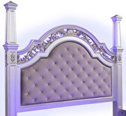 Glam mirrored panels bedroom set in silver by Cosmos additional picture 7